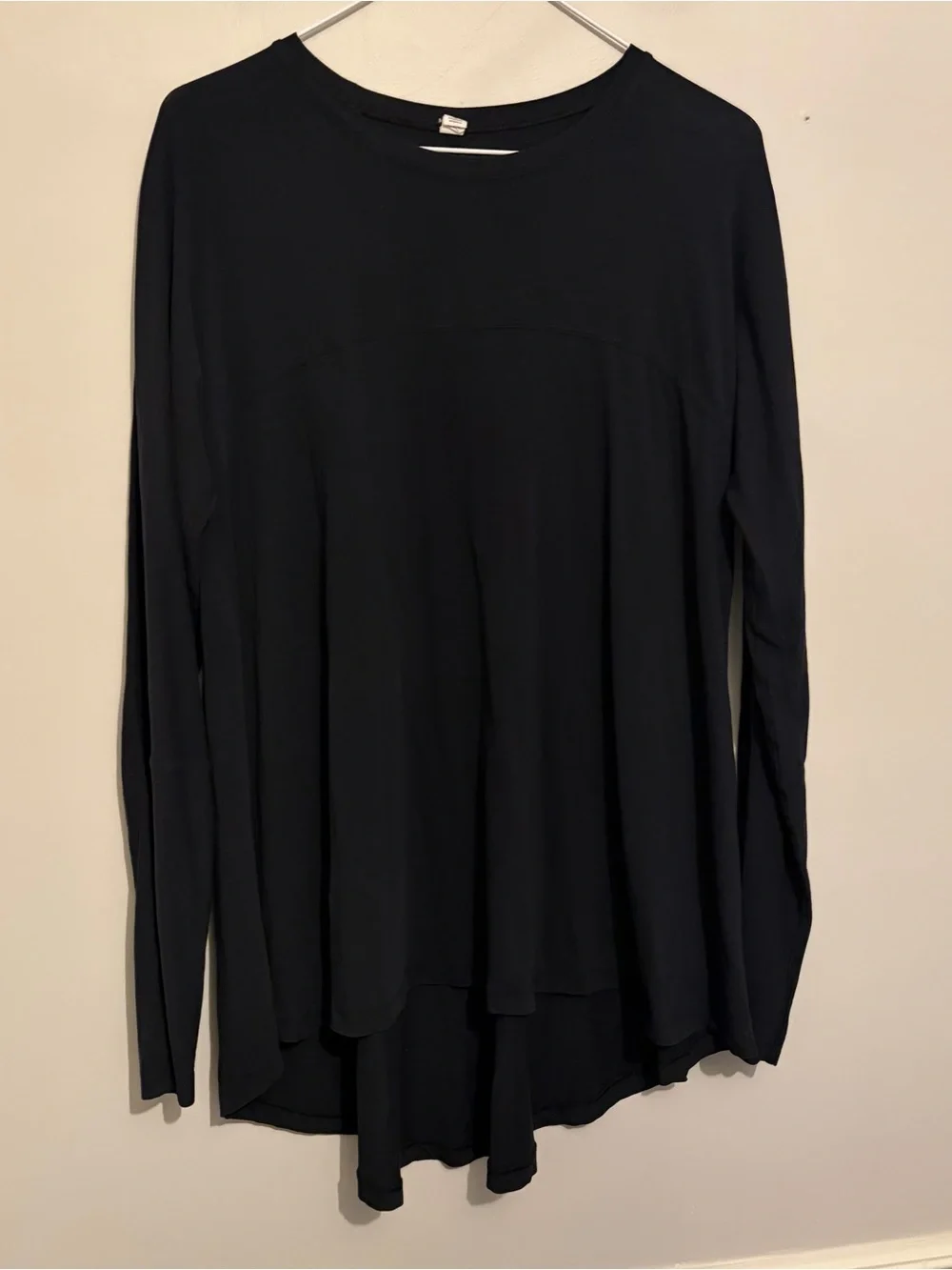 Lululemon Black Long Sleeve Curved Tunic Tee Sz 12 Large